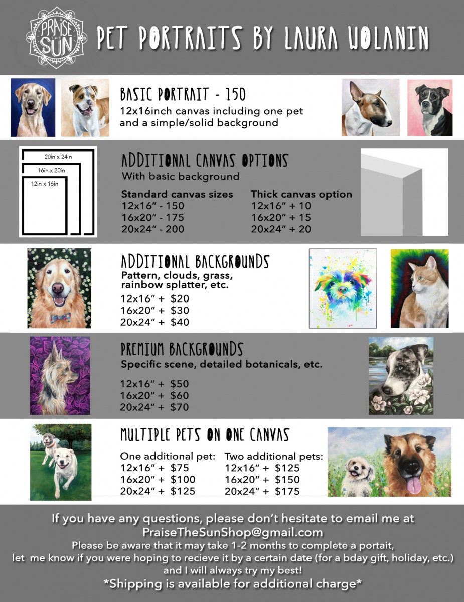 Order a Pet Portrait Praise the Sun Shop